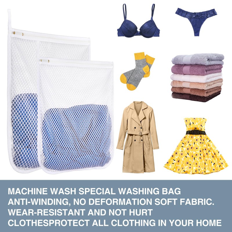 3 pcs Durable Honeycomb Mesh Laundry Bags for Delicates 3