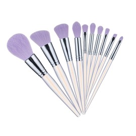 WOONEKY One Makeup Tools Set 10pcs Brushes Face Powder Brush Easy to Carry for Travel Daily Use