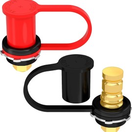 Remote Battery Terminals with Mounting Bracket and Cables, Battery Jump Post Relocation Kit for Trucks Car ATV RV UTV Tractor Mower Boat,Terminal Jumper Charging Tool,with Dust Cap