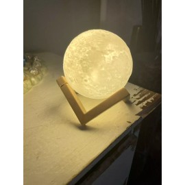 Unbranded 8cm Indoor 3D Moon Lamp Battery Operated Dimmable