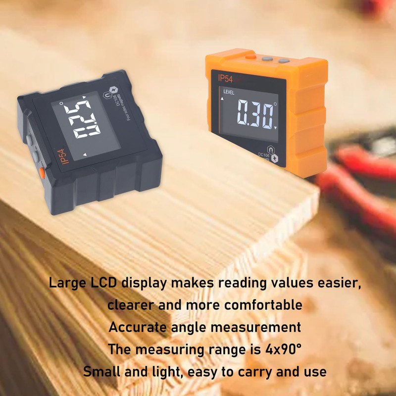 IP54 Angle Finder 4x90° LCD Digital Display 4 Side Strong