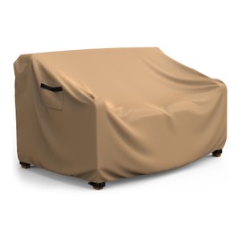 BROSYDA Patio Sofa Cover Waterproof - Heavy Duty 3-Seater Outdoor Couch Cover, Patio Furniture Covers with Air Vent and Handles, 78" L ×33" D×32" H, Brown