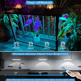 LDOPTO 48 LED Under Cabinet Lighting Wireless 4 Pack, 15 Colors Changeable Rechargeable RGB Under Cabinet Lights Remote Control Under Counter Lights Mini Night Light Bar for Indoor Display Shelf