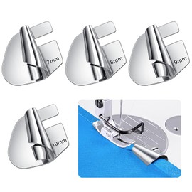 Draupnir 4PCS Universal Sewing Rolled Hemmer Foot,Sewing Products Supplies,Rolled Hem Hammer Foot for Sewing Machine,Rolled Seam Presser Foot,Rolls Hemming Attachement,Sewing Accessories & Tools