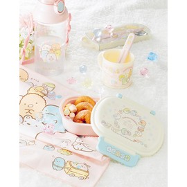 Skater PSB5TRC-A Children's Clear Plastic Water Bottle, 16.2 fl oz (480 ml), Sumikko Gurashi, Mogura's House, Includes Scale for Hydration Management