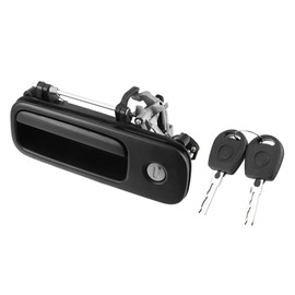 X AUTOHAUX 1 Set 1J6827565B 1J6827565A Trunk Switch Boot Tailgate Opener Release Handle with Lock for VW Golf 1993-1999 for VW Transporter 2003-2020