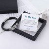 To My Son Bracelet form Mom Leather (Son Style2)