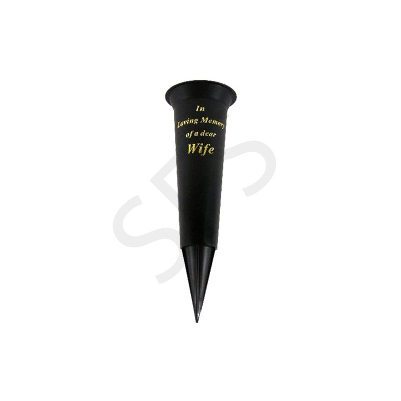 In Loving Memory wife grave flower vase funeral spike/ memorial