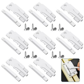 Sliding Window Sash Locks White ZUONAI 8 Pack Cam Sash Locks for Double Hung Window Latch Lock Security Vinyl Window Sash Lock and Keeper Replacement for Vertical and Horizontal Sliding Windows