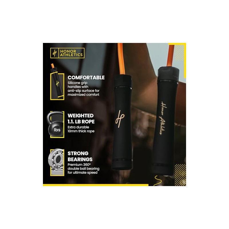 Honor Athletics 3.0 Cuerda para Saltar Pesada estilo Muay Thai