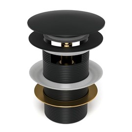 Pop-up Drain for Freestanding Tub, Black Free Standing Bathtub Drain Stopper Fits Most Freestanding Tubs, CUPC Certification (Matte Black)