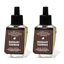 Bath & Body Mahogany Teakwood Wallflower Fragrance Refill 2-pack, 1.6 fl. oz. total (Packaging Artwork on Label May Vary)