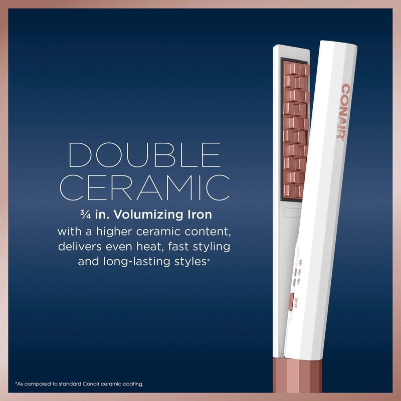 Conair Double Ceramic 3/4” Volumizing Root Lifter Hair Iron