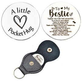 RFTWXHPN Best Friend Gift for Women Girls to My Bestie Gifts Pocket Hug Token Keychain for BFF Friendship Gift for Best Friends Christmas Birthday Gifts for Bestie Pocket Hugs Coin