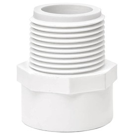 5 pcs PVC Male Adapter Pipe Fitting-3/4 In Socket x 3/4 In MNPT- SCH 40 PVC- Durable and Reliable PVC Pipe Connectors for Plumbing Water Line 2-Way PVC Male Adapter Fittings White (0.75 Inch)