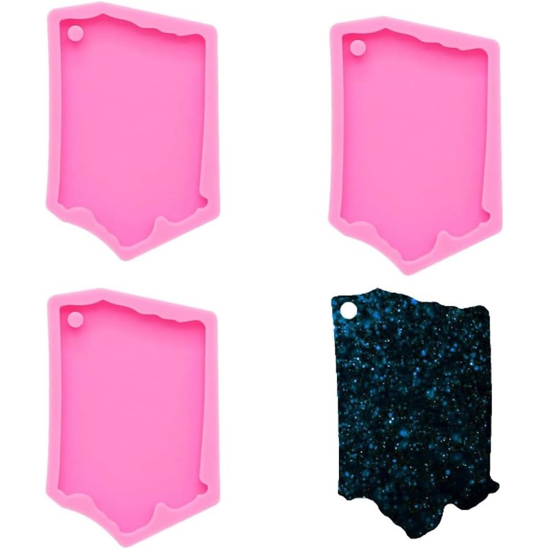 3 moldes de silicona brillante en forma de Florida Estados