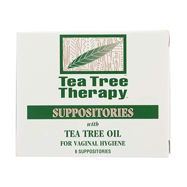 Tea Tree Therapy Vaginal Suppositories with Oil, 6 Count, White