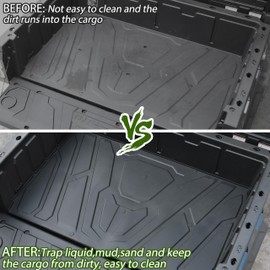 SAUTVS TPE Cargo Bed Mat Liner for CFMOTO UForce 1000/1000 XL 2019-2025, UTV Rear Cargo Bed Mat All Weather Protection Rubber Slush Liner for CFMOTO UFORCE 1000 2019-2025/1000 XL 2022-2025 Accessories