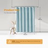 BTTN Fog Blue Shower Curtain - Linen-Look Heavy Duty Waterproof