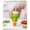 8 Pack Vegetable Cutter Shapes Cookie Cutters Set, Push‑Type,Green Pink