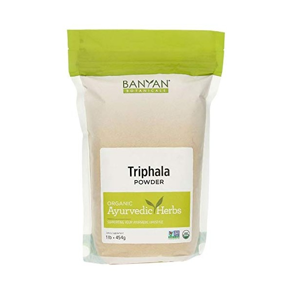 Banyan Botanicals Triphala Powder – Organic Formula of Amla, Haritaki & Bibhitaki – for Daily Detoxifying, Cleansing & Rejuvenation* – Maintains Regularity* – 1lb. – Non-GMO Sustainably Sourced