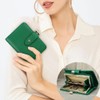 Full Grain Leather Kiss Lock Wallet for Women Contact's Small