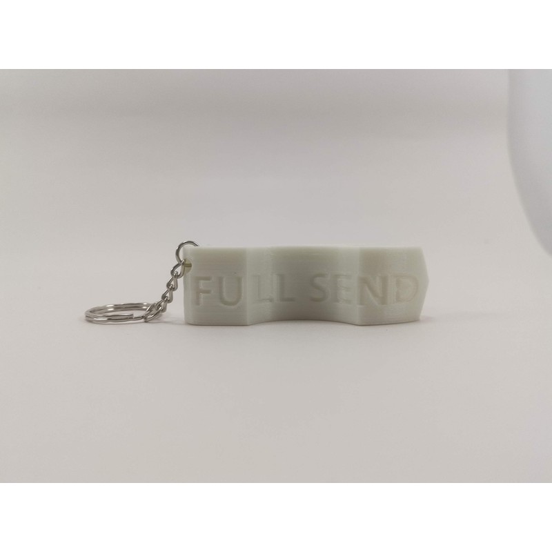 Shotgun Beverage Cans and Bottle Opener Keyring - White