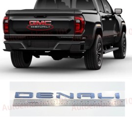 GMC 1PC Chrome Rear Tailgate DENALI Letter Emblem Fit 2023-2025 Canyon DENALI