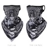 CycleZT Skull Scarf Mask With Ear Loops Neck Gaiter Mask
