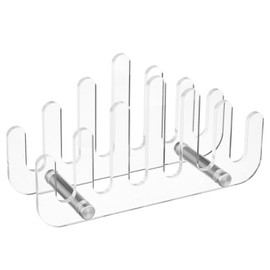 Clear Acrylic Coaster Holder, 7 Grids Anti Slip Coaster Organizer Perfect for Square or Round Coaster Sets, Hold 7 Coasters (Holder Only)