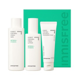Innisfree Forest Fresh Skin Lotion 2-piece set / Men's skin care Men's skin lotion skin care basic cosmetics / 이니스프리 포레스트 프레시 스킨 로션 2종 세트 / 남자피부관리 남자스킨로션 스킨케어 기초화장품