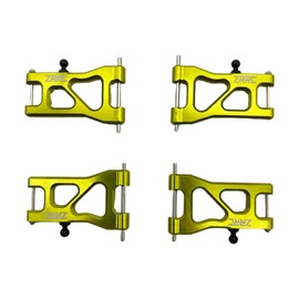 Aluminum Suspension Arms Set for Traxxas 1/18 LaTrax Teton Upgrades Desert Prerunner, Replace Parts 7630 (4-Pack) (Golden)