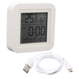 TH06 Thermometer Hygrometer Sensor WiFi Smart Digital Temperature Humidity Meter Large LCD Display USB Power Supply for Indoor 0℃~60℃ 0%~99% RH