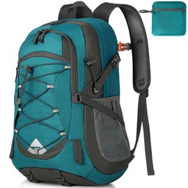 IGOLUMON Hiking Backpack Men Women 40L Waterproof Backpack Lightweight Foldable Travel Backpack Trekking Backpack with Reflective Strips for Cycling, Climbing, Mountaineering and Travel Sports, Green,