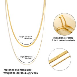 Elegance 11 designs Gold Thin Necklace for Women Tarnish 18K Gold Plated Stainless Steel Dainty Waterproof Gold Necklace Set for Women Gifts Jewelry Stainless Steel No, Stainless Steel, No Gemstone