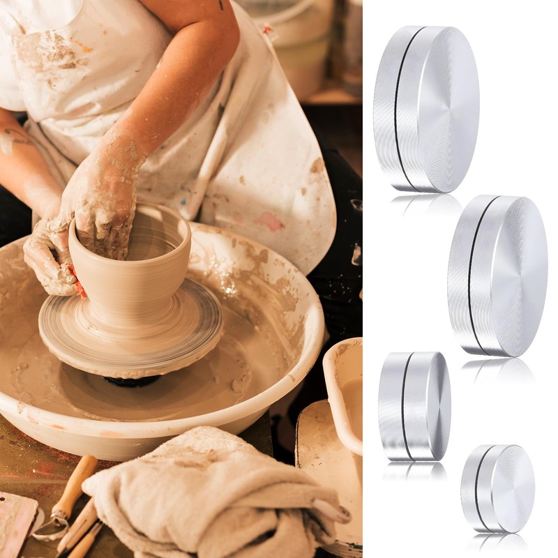 4 Pack Ceramic Clay Pottery Throwing Trimming Spinner Tool, (20