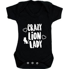 Hippowarehouse Crazy lion lady baby vest bodysuit (short sleeve) boys girls