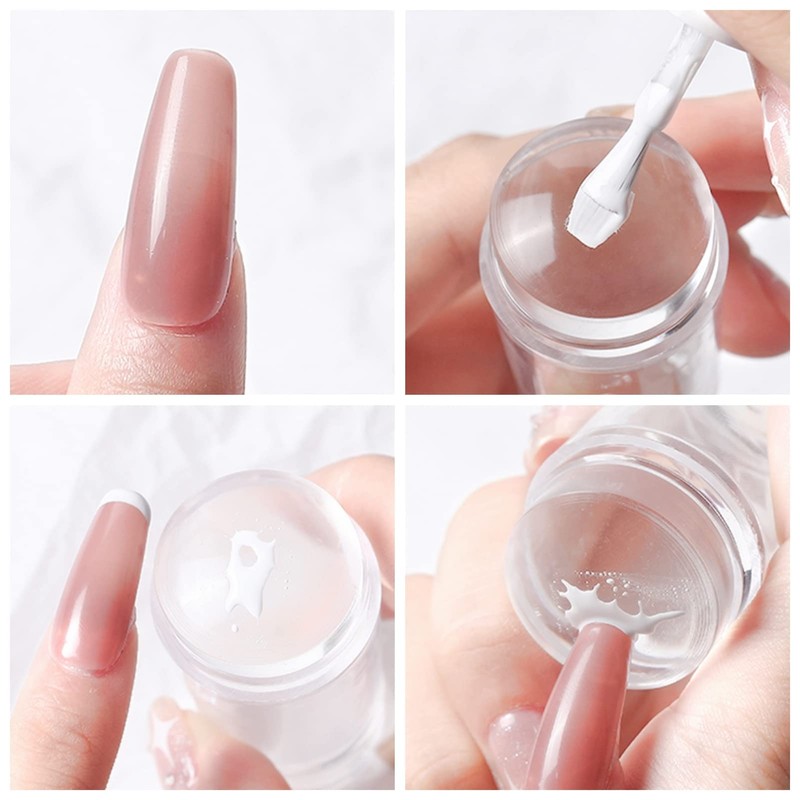 Double Sided Nail Art Stamper Clear Silicone Nail Stamper Jelly