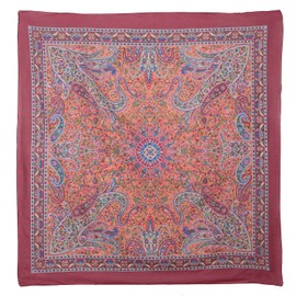 Sunshine Joy Fashionable Cotton Scarf - Burgundy Paisley Print - Hippie Fashion