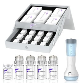 Sistema de micro infusión para cara y cuello, kit de micro infusión para dejar la piel más firme y suave, sello facial de 0.010 in con colágeno y suer