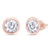 SAVEARTH DIAMONDS 10K Rose Gold Post & 925 Sterling Silver