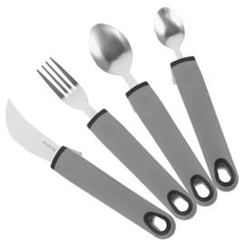 FRCOLOR 1 Set Adaptive Utensils for Elderly Shake Non Slip Cutlery for Disabled Neurological Patients Comfortable Lightweight Easy to Clean for Seniors