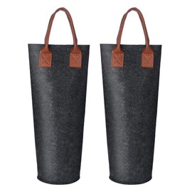 Single Bottle Wine Tote Bag Portable Felt Insulated Padded Thermal Wine Carrier Bag Wine Cooler for Travel Picnic Beach Wine Gifts