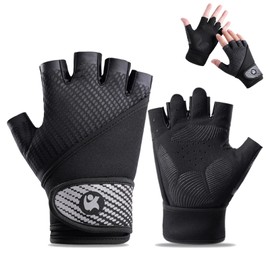 RFID Guantes para Gym, Guantes Deportivos para Hombres y Mujeres, Guantes de Fitness y Ciclismo, Guantes Antideslizante y Transpirable para Entrenamiento en Gym, Crossfit, Correr (Medium)