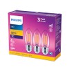 Philips LED Vela luz cálida 4.5W 40W base E27 3pack