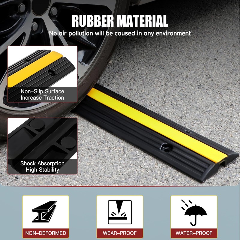 Floor Cord Cover, Heavy Duty 18000 lbs Loading Capacity, PVC