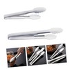 NOLITOY 2pcs Stainless Steel Food Clips Sturdy Barbecue Clamp Steak