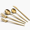 Gold Silverware Set for 8, 40 Pcs Stainless Steel Cutlery