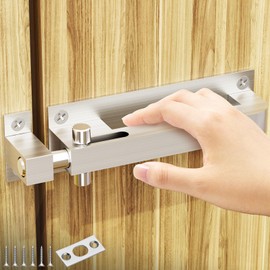 Gemasp Door Lock Bolt Door Latch, Upgraded Handle Door Latch, 90/180 Degree Installation, Suitable for Room Doors, Security Doors