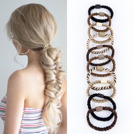 AMCAMI 20 PCS Boho hair ties for women hair ties for thick hair Ponytail Holders Elastic Hair Ties Wrist Hair Bands for Thick Hair Stylish Hair Elastics Cute Hair Ties